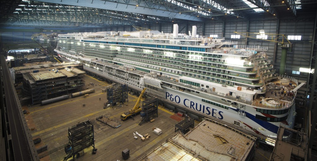 Meyer Werft to float out Arvia - for the British cruise line P&O Cruises - this weekend (Image at LateCruiseNews.com - August 2022)
