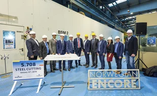 Steel cutting Norwegian Encore