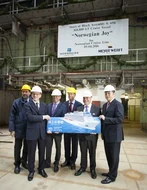 Keel laying ceremony for Norwegian Joy