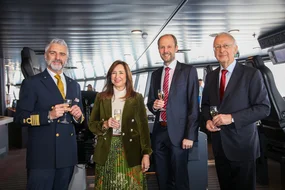 Captain Andrea Catalani, Christine Duffy, Jan Meyer and Bernard Meyer