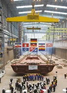 Keel laying of Research Vessel Sonne