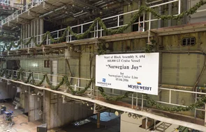 Keel laying ceremony for Norwegian Joy