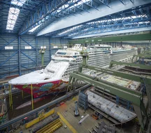 Genting Dream in covered building dock