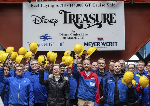 Kiellegung Disney Treasure