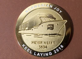 Keel laying ceremony for Norwegian Joy
