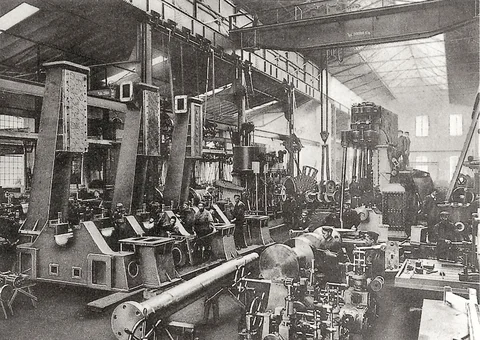NEPTUN WERFT - Maschinenbauhalle um 1910 NEPTUN WERFT - Maschinenbauhalle um 1910